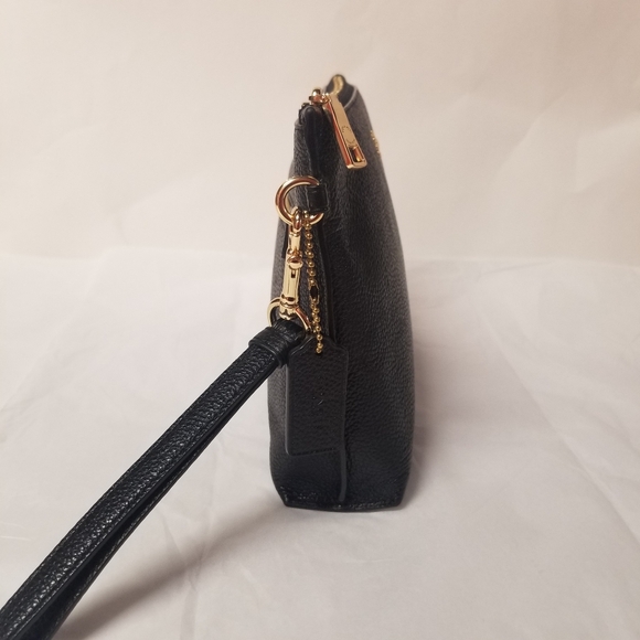 Coach Leather Pouch/Clutch with Detachable Strap, Black - Picture 4 of 10